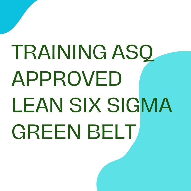 pelatihan ASQ APPROVED LEAN SIX SIGMA GREEN BELT di jakarta
