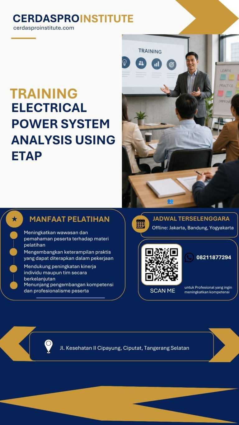 pelatihan ELECTRICAL POWER SYSTEM ANALYSIS USING ETAP di jakarta