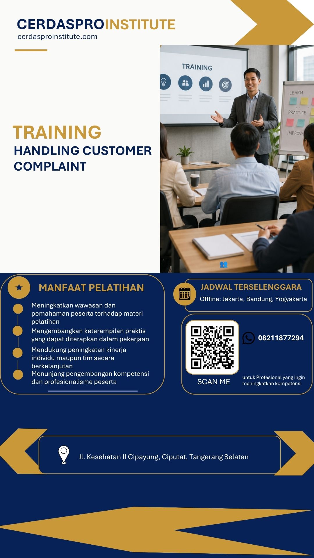 pelatihan HANDLING CUSTOMER COMPLAINT di jakarta